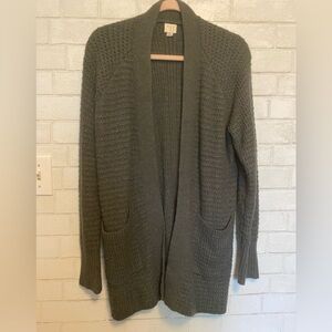 A new day gray cardigan crochet sweater size medium #043